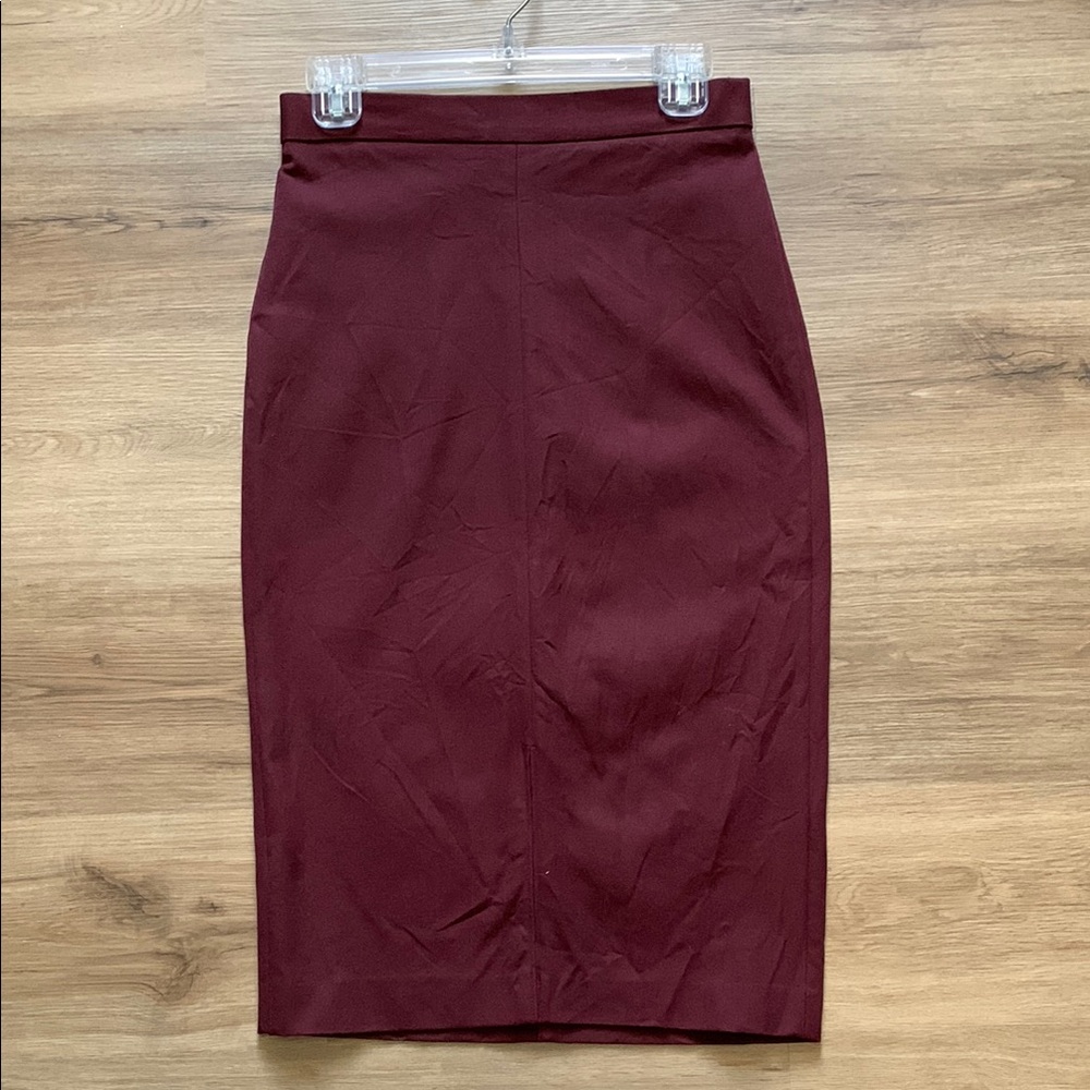 Banana Republic Red Knee-Length Pencil Skirt